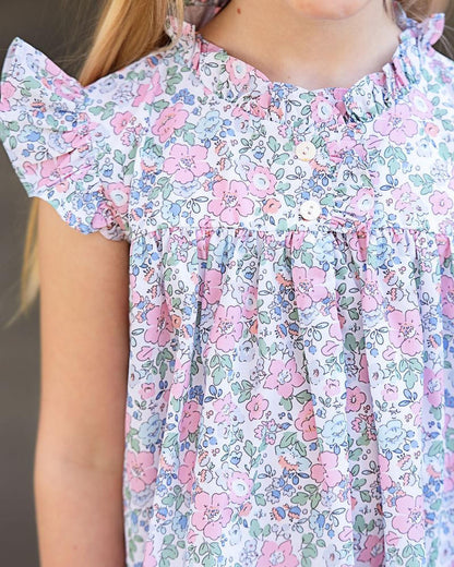 Pink And Blue Liberty Floral Nightgown  Cecil and Lou