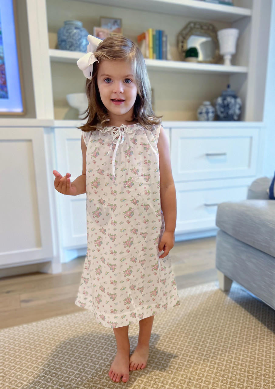 Pink Pastel Floral Bouquet Nightgown  Smocked Threads