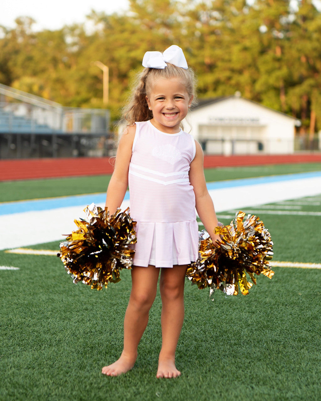 pink cheerleader dress Child Cheerleader Costume Pink / XL-Child