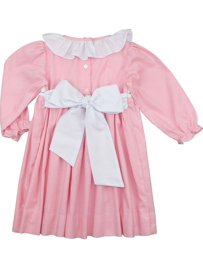 Pink Corduroy Custom Smocked Dress