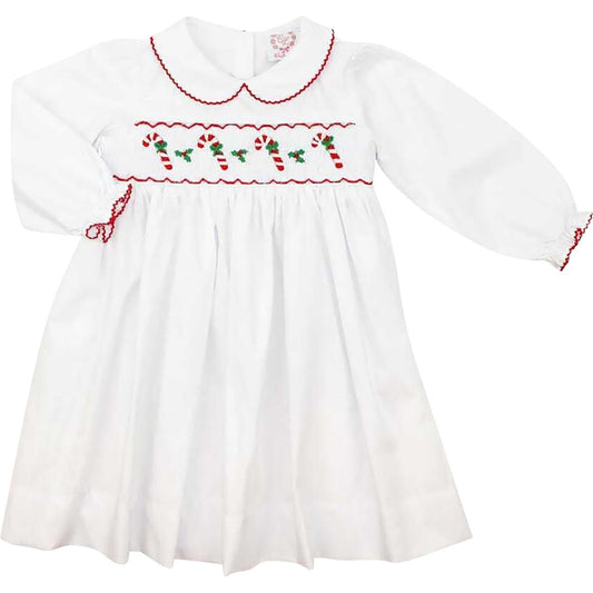 Smocked Candy Cane Dress