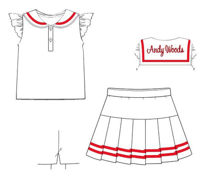 White Knit Sailor Set