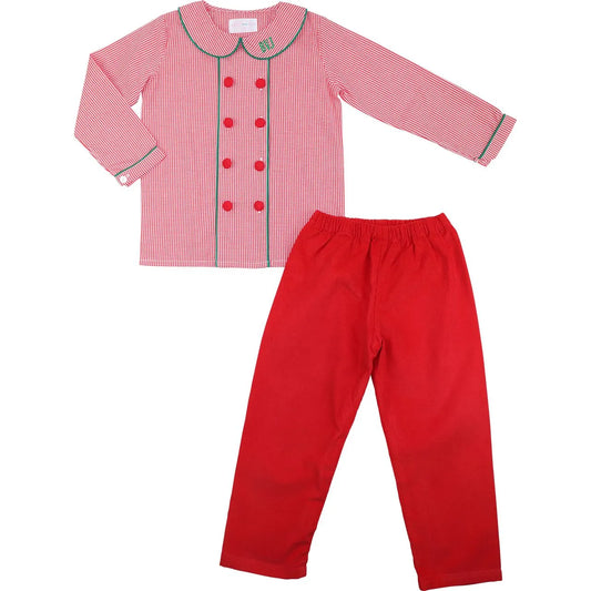 Red And Green Gingham Pant Set