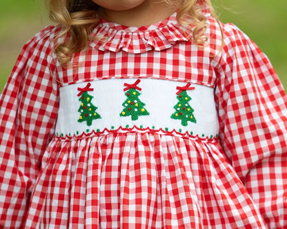 red-and-white-checkered-dress-with-christmas-tree-design-on-a-blurred-green-background_1