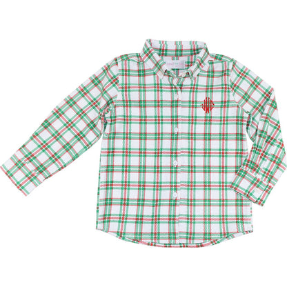 Plaid Corduroy Button Down Shirt