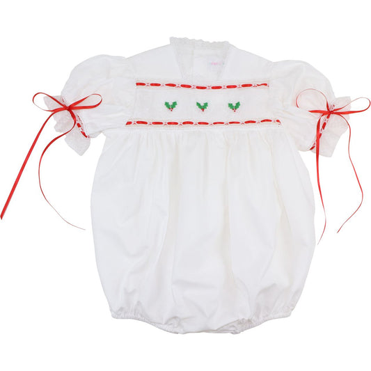 Embroidered Holly Heirloom Bubble
