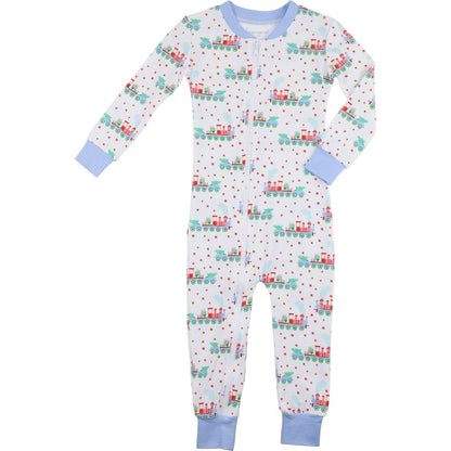 Knit Christmas Train Zipper Pajamas