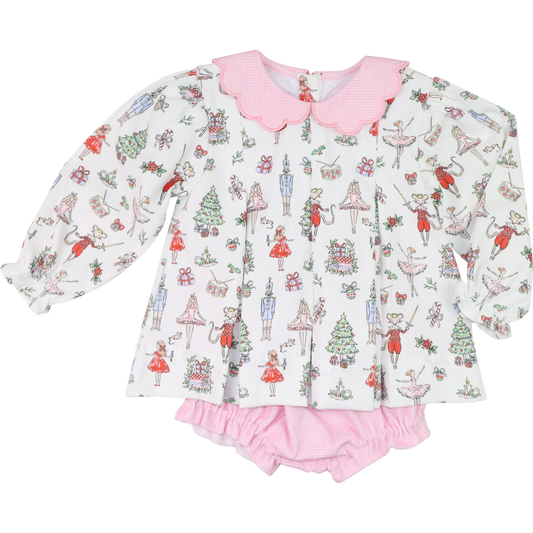 Ballerina Nutcracker Corduroy Diaper Set