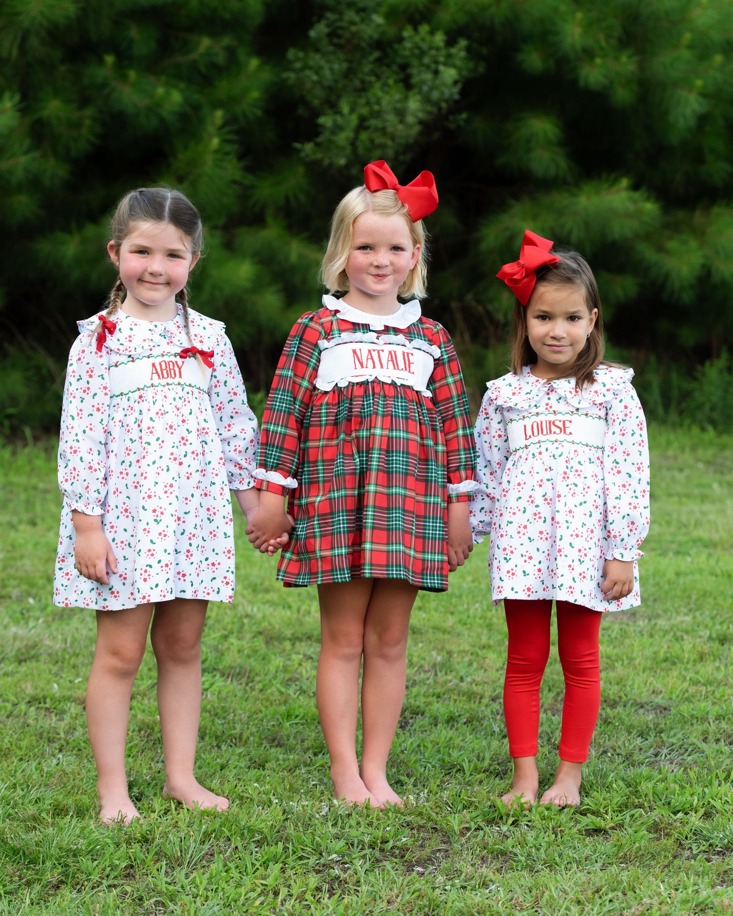 Red And Green Plaid Custom Smocked Dress