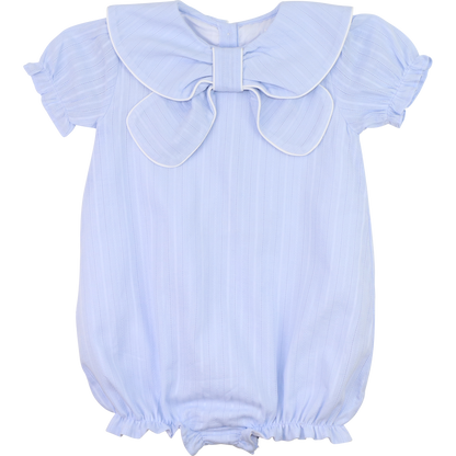 Blue Linen Bow Bubble