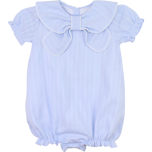 Blue Linen Bow Bubble