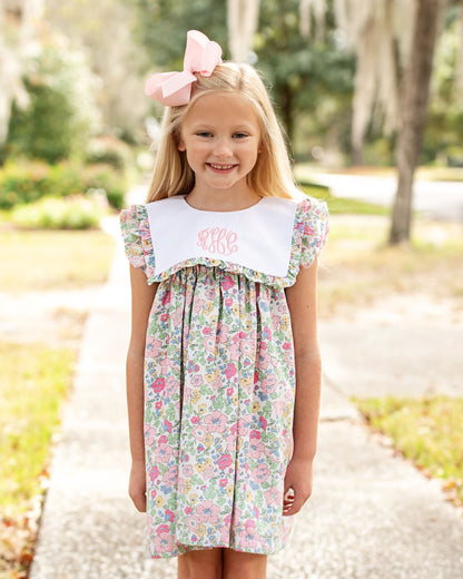 Pink Floral Seersucker Dress