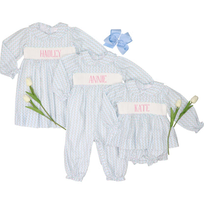 Floral Vines Custom Smocked Dress