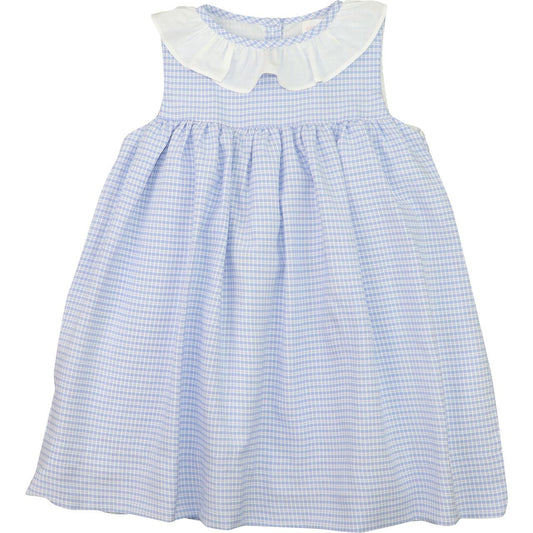 Blue Gingham Seersucker Dress