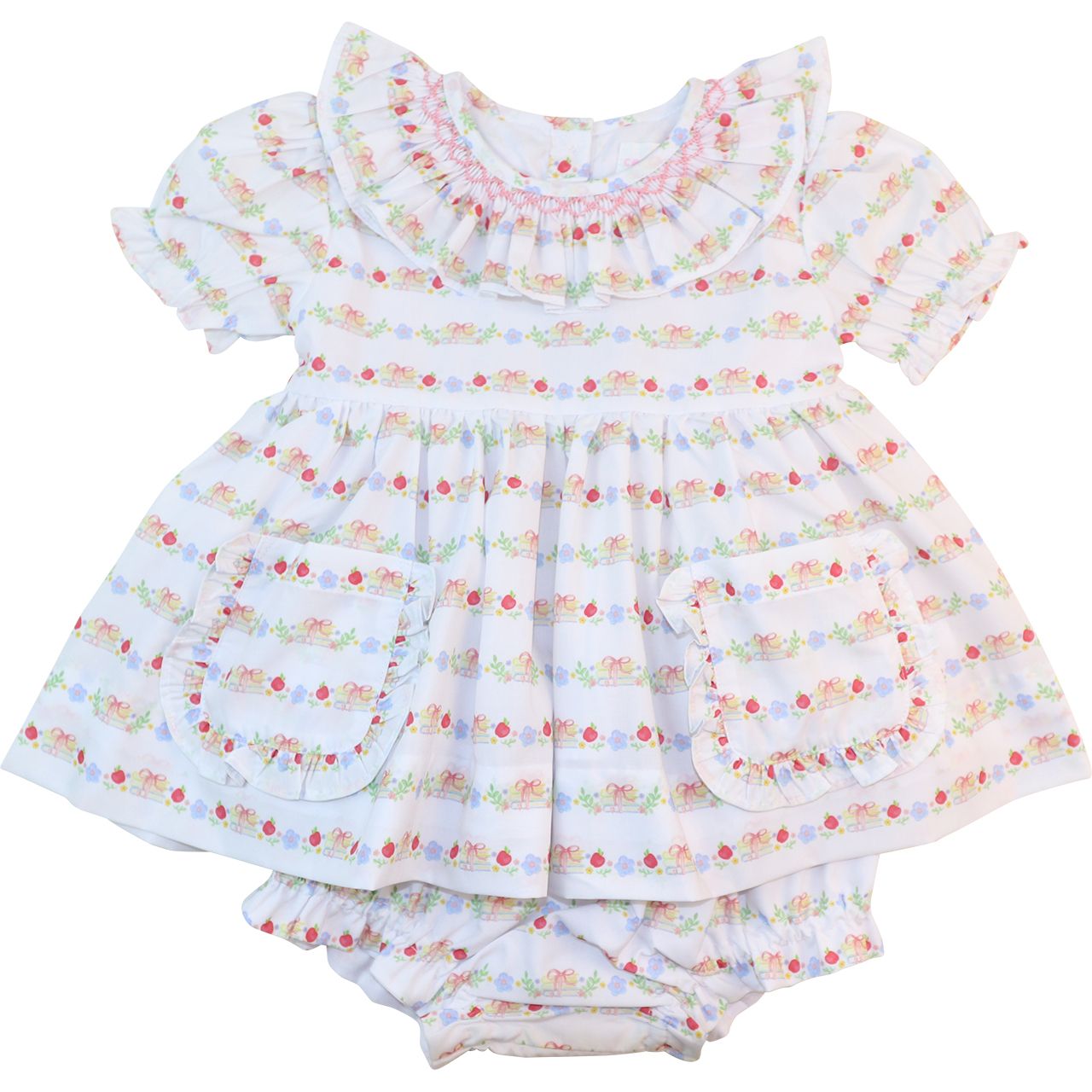 Smocked Back To School Pocket Diaper Set